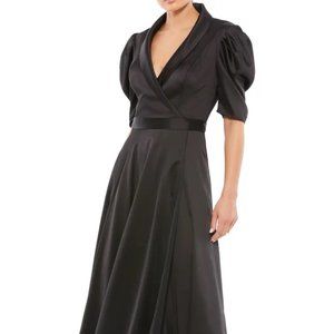 Mac Duggal Fit and Flare Satin Dress